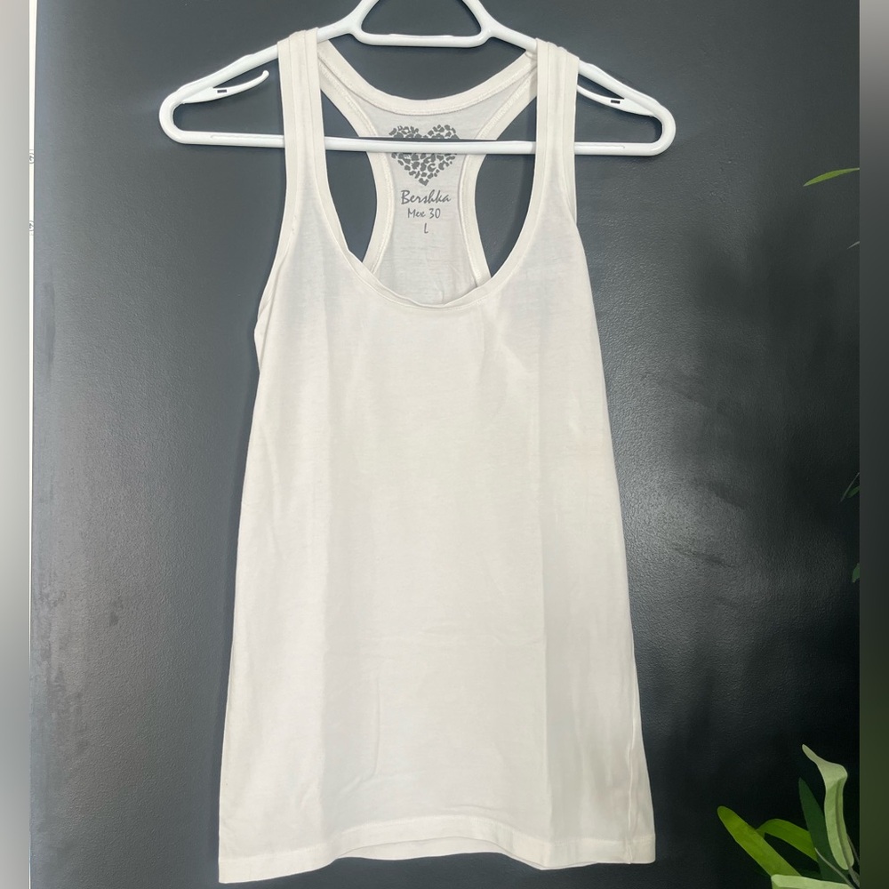 Bershka White Tank Top